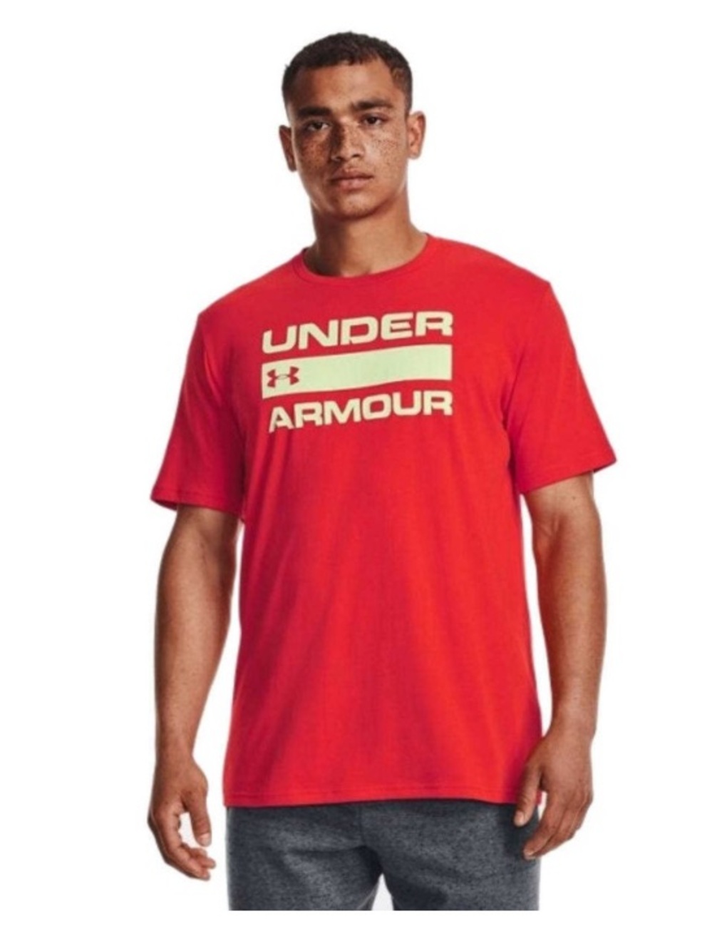 Under Armour Men’s Bright Red Short Sleeve Logo Tee